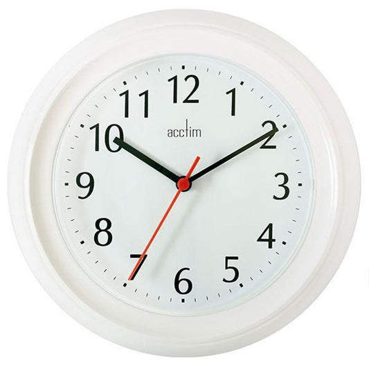 White Wall Clock 22.5cm