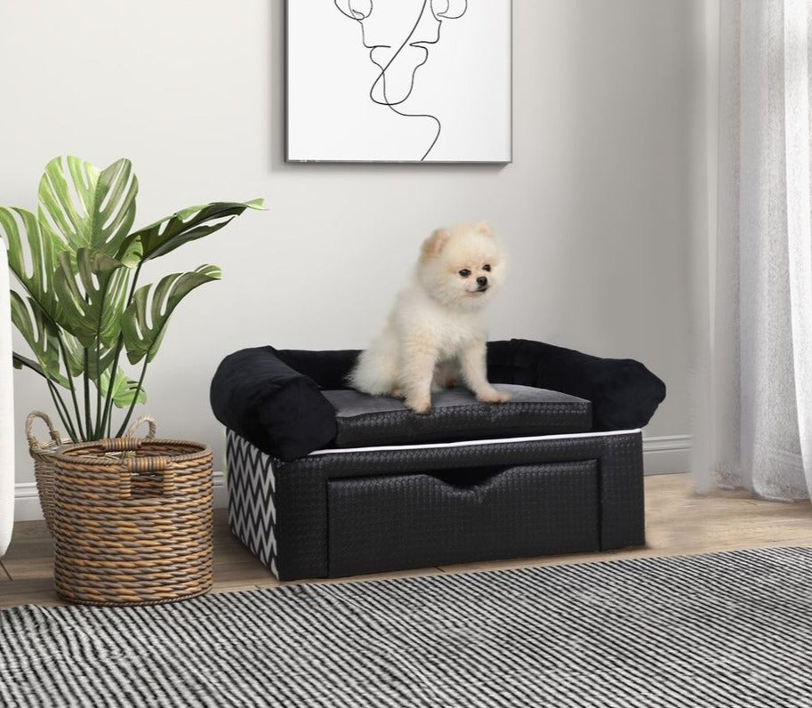 Black Sofa Pet Bed