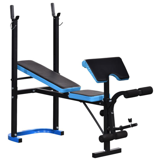 Weight Bench and Barbell Rack