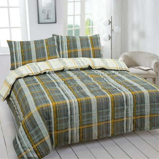 Plaid Duvet Set