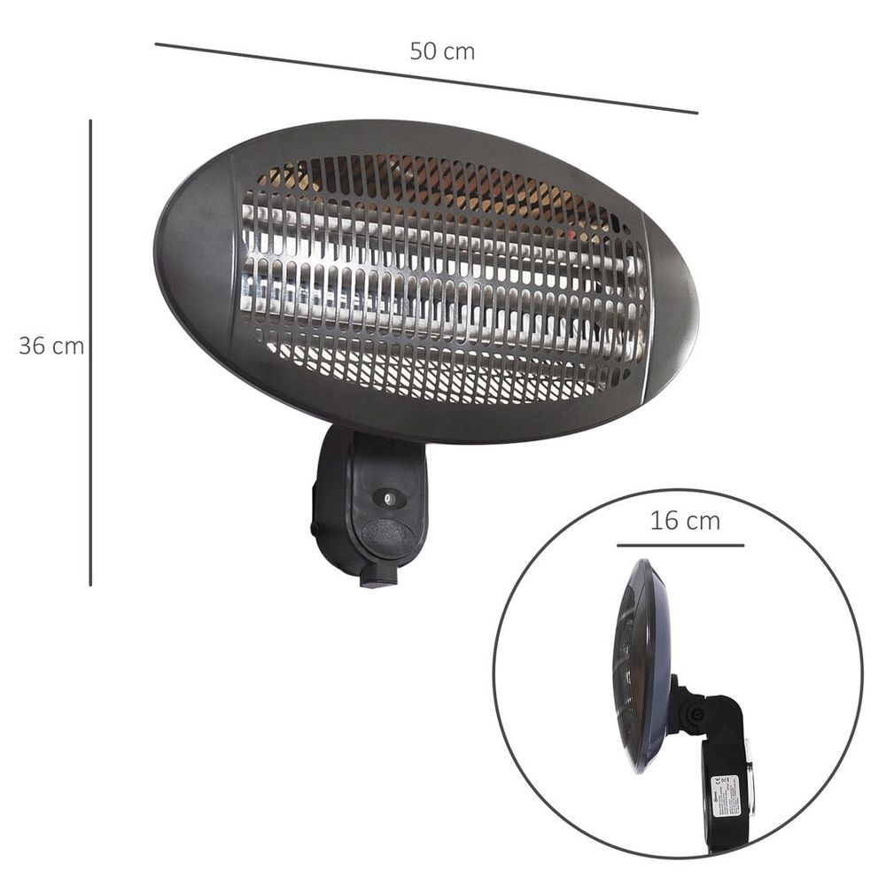 Wall Mounted Electric Patio Heater 2KW