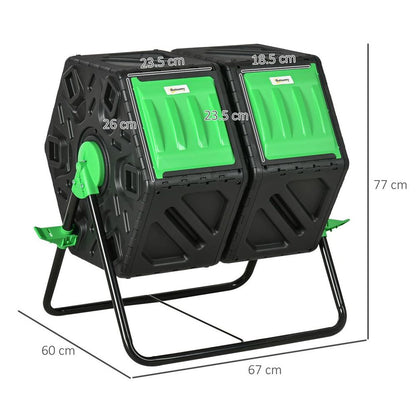 Dual Chamber Rotating Composter