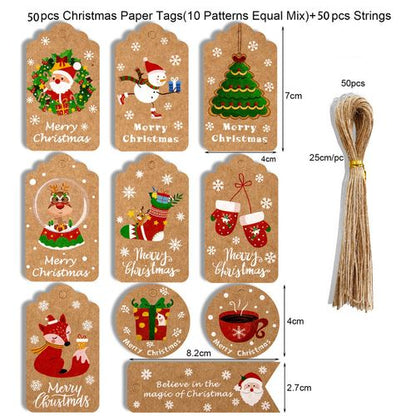 Festive Gift Tags x 50