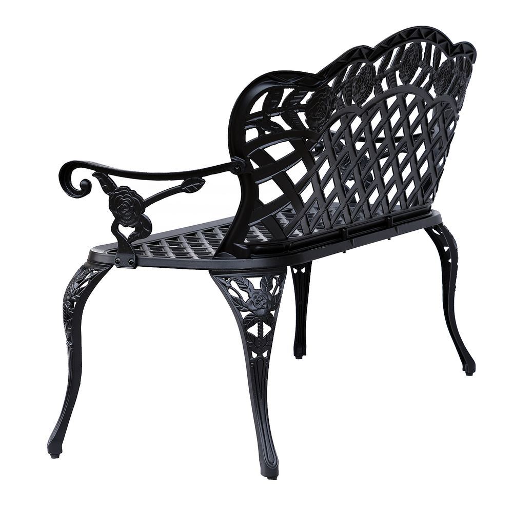 Cast Aluminium Bench Black