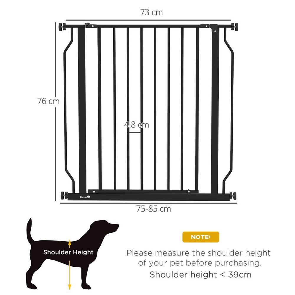 Pressure Fit Dog Gate Black