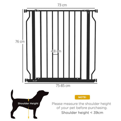 Pressure Fit Dog Gate Black