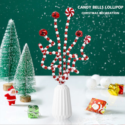 Candy & Bells Lollipop Christmas Decoration x4