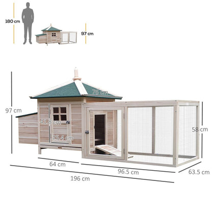 Chicken Coop with Nesting Box - Beige