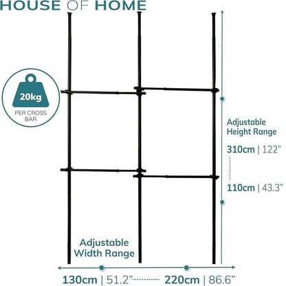 Double Adjustable Hanging Rail