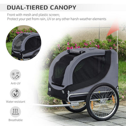 Pet Trailer for Bikes Grey