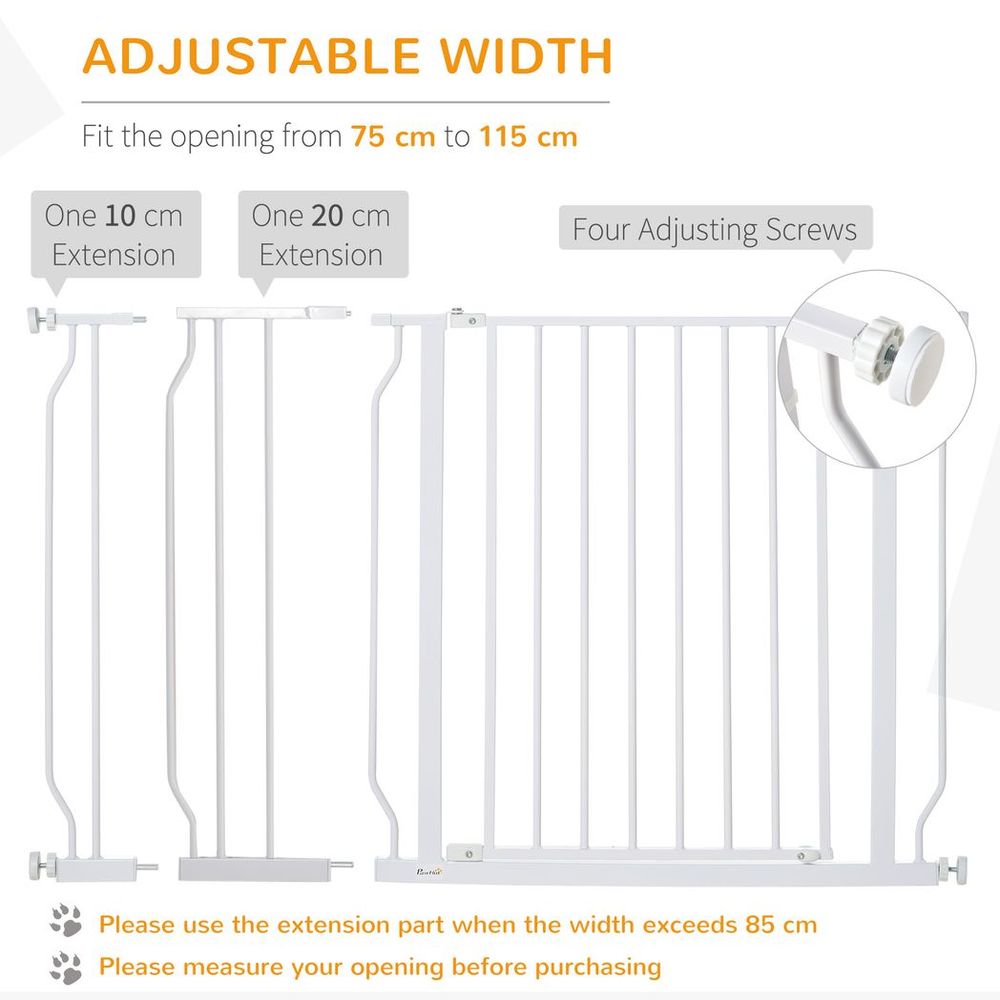 Pressure Fit Dog Gate White