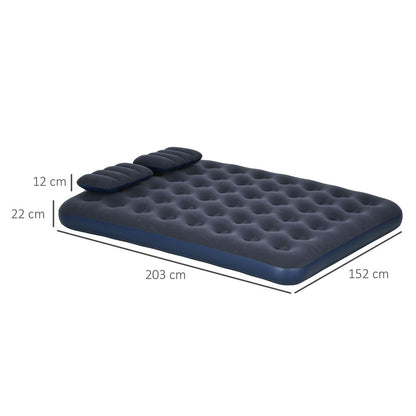 Mattress with Hand Pump Queen Size Blue