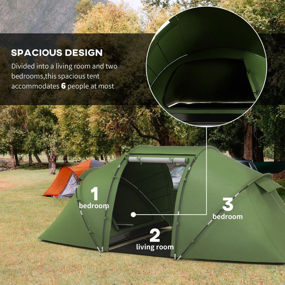 Dome Tent 4-6 Person - Green