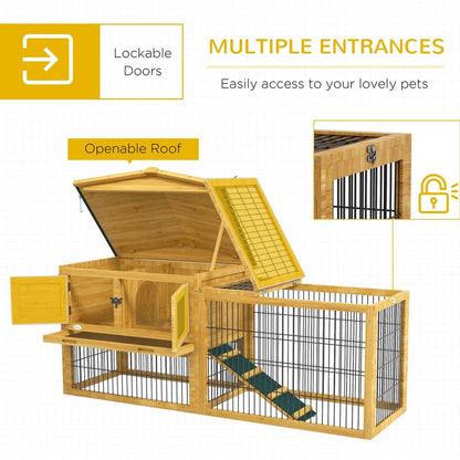 Rabbit Hutch with Ramp and Run