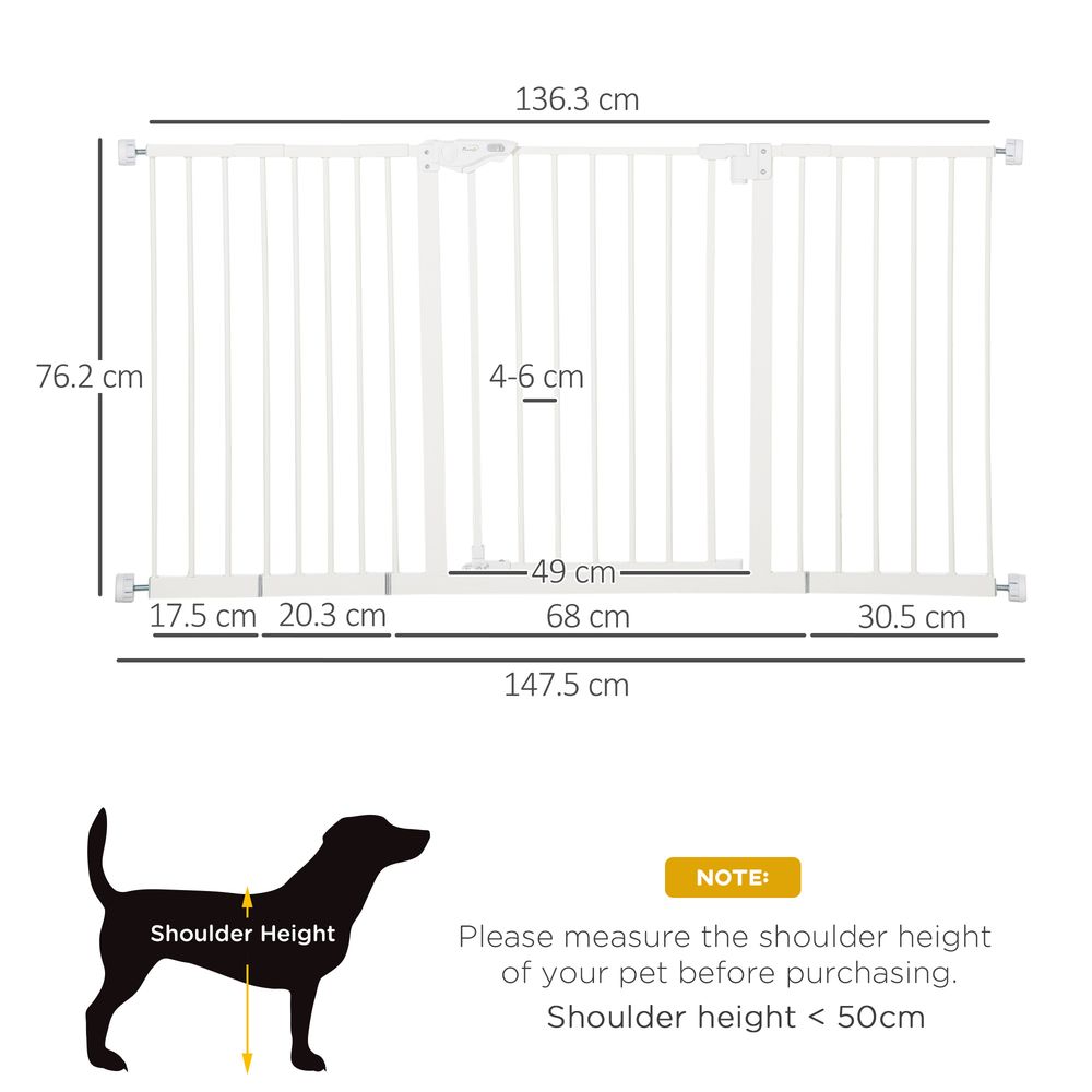 Extendable Pet Safety Gate White