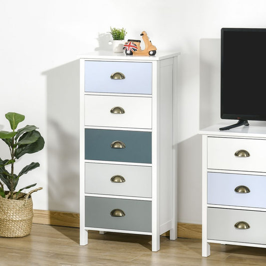 Metal Handle 5 Drawer Dresser