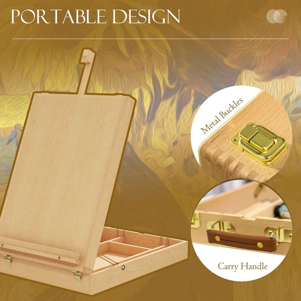 Wooden Table Easel Box