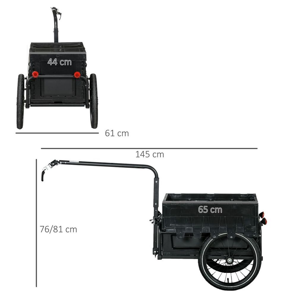 Bicycle Trailer with Foldable Storage Box