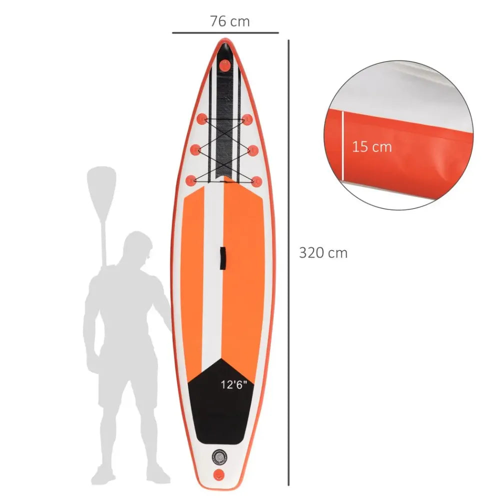 10Ft Inflatable Paddle Stand Up Board w/ Adjustable Paddle, Non-Slip Deck Board