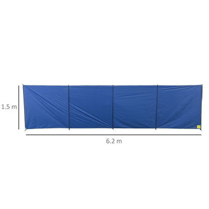 Blue Windbreak Privacy Wall