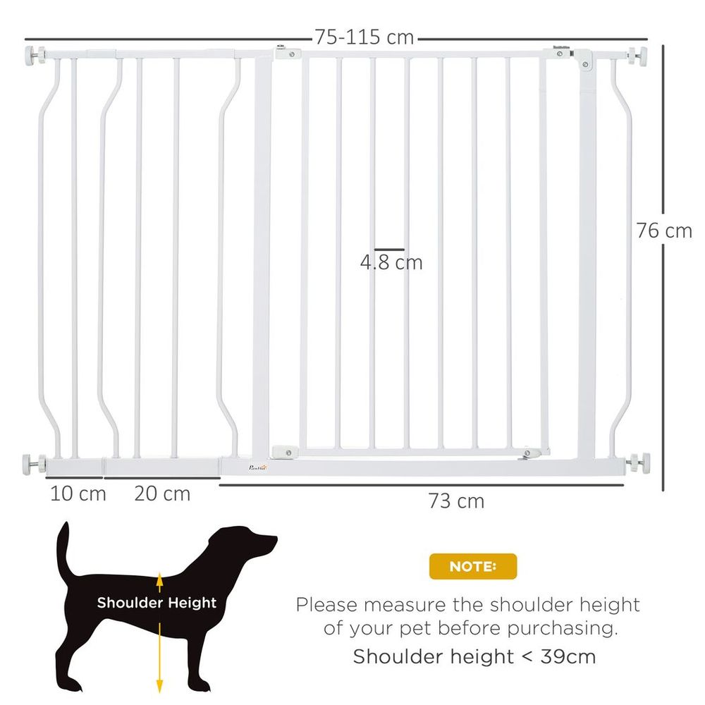 Pressure Fit Dog Gate White