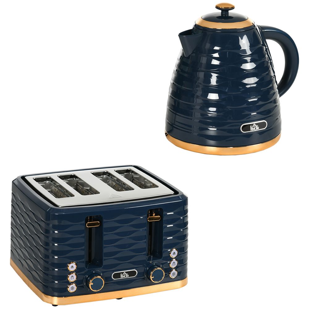 Kettle and Toaster Set Blue