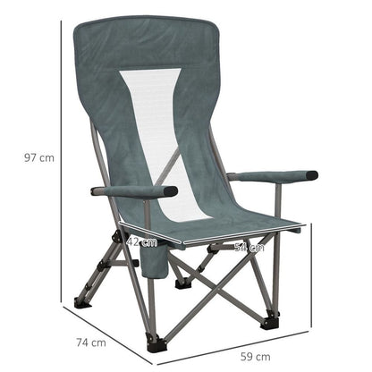 Foldable Outdoor Chair with Cup Holder