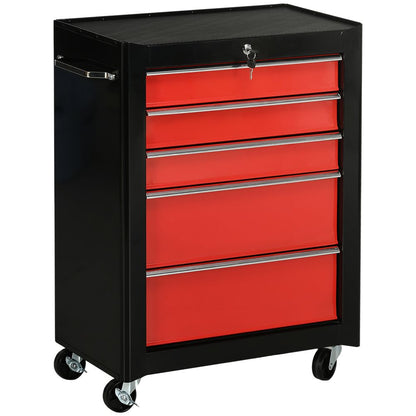 Lockable 5 Drawer Steel Tool Cabinet