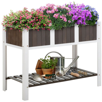 Elevated Planter with Shelf