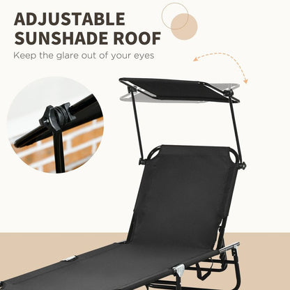 2 Black Reclining Sun Loungers