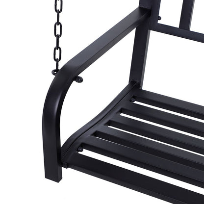 2-Seater Swing Chair - Black Metal