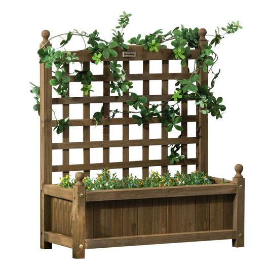 Brown Trellis Planter