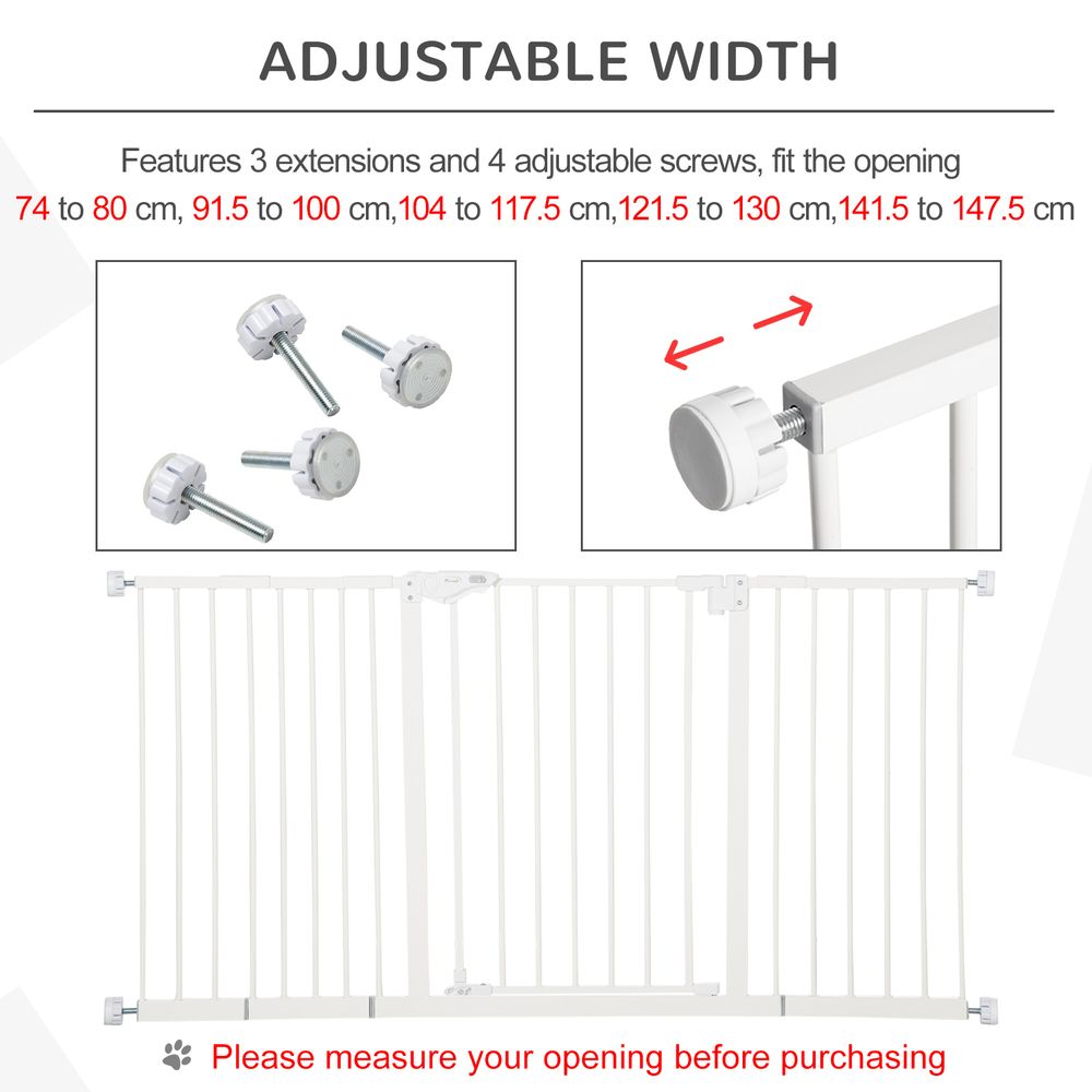 Extendable Pet Safety Gate White