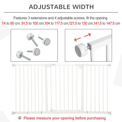 Extendable Pet Safety Gate White