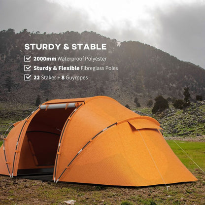 Dome Tent 4-6 Person - Orange