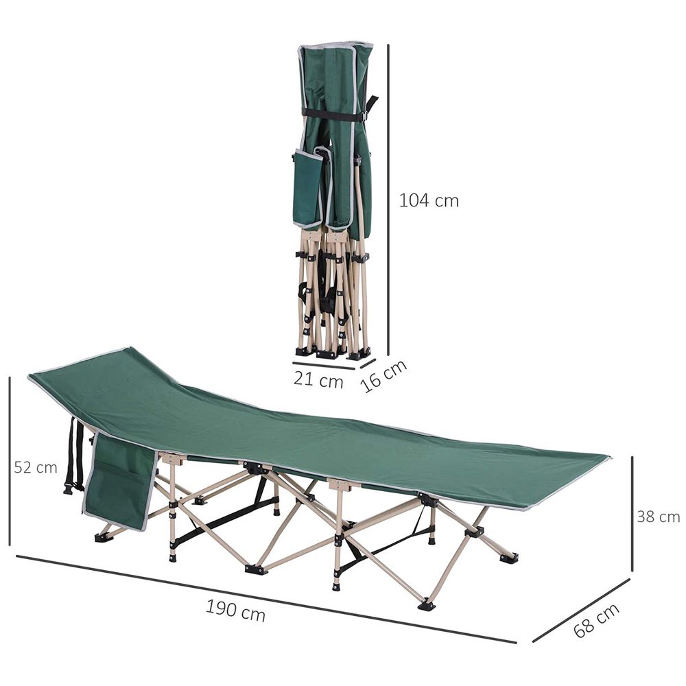 Green Camping Bed - Single