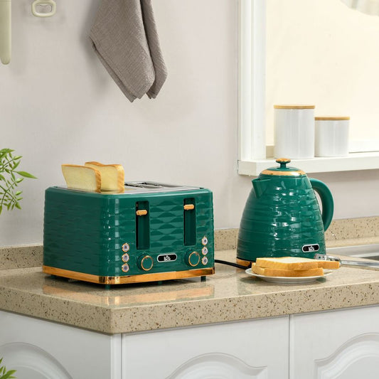 Kettle and Toaster Set Green