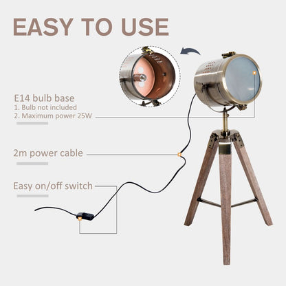 Tripod Bronze Lamp 65cm