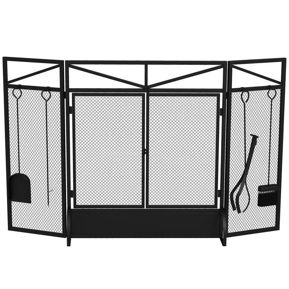 3 Panel Folding Fire Guard