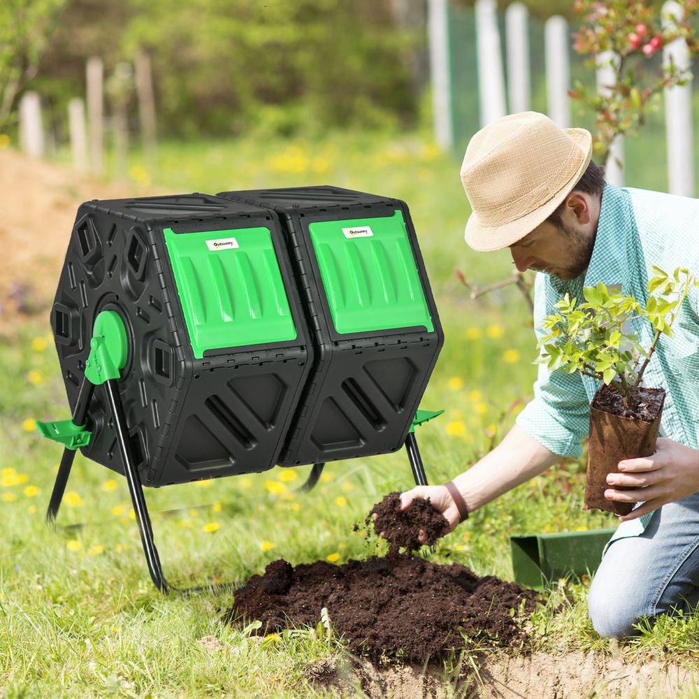 Dual Chamber Rotating Composter