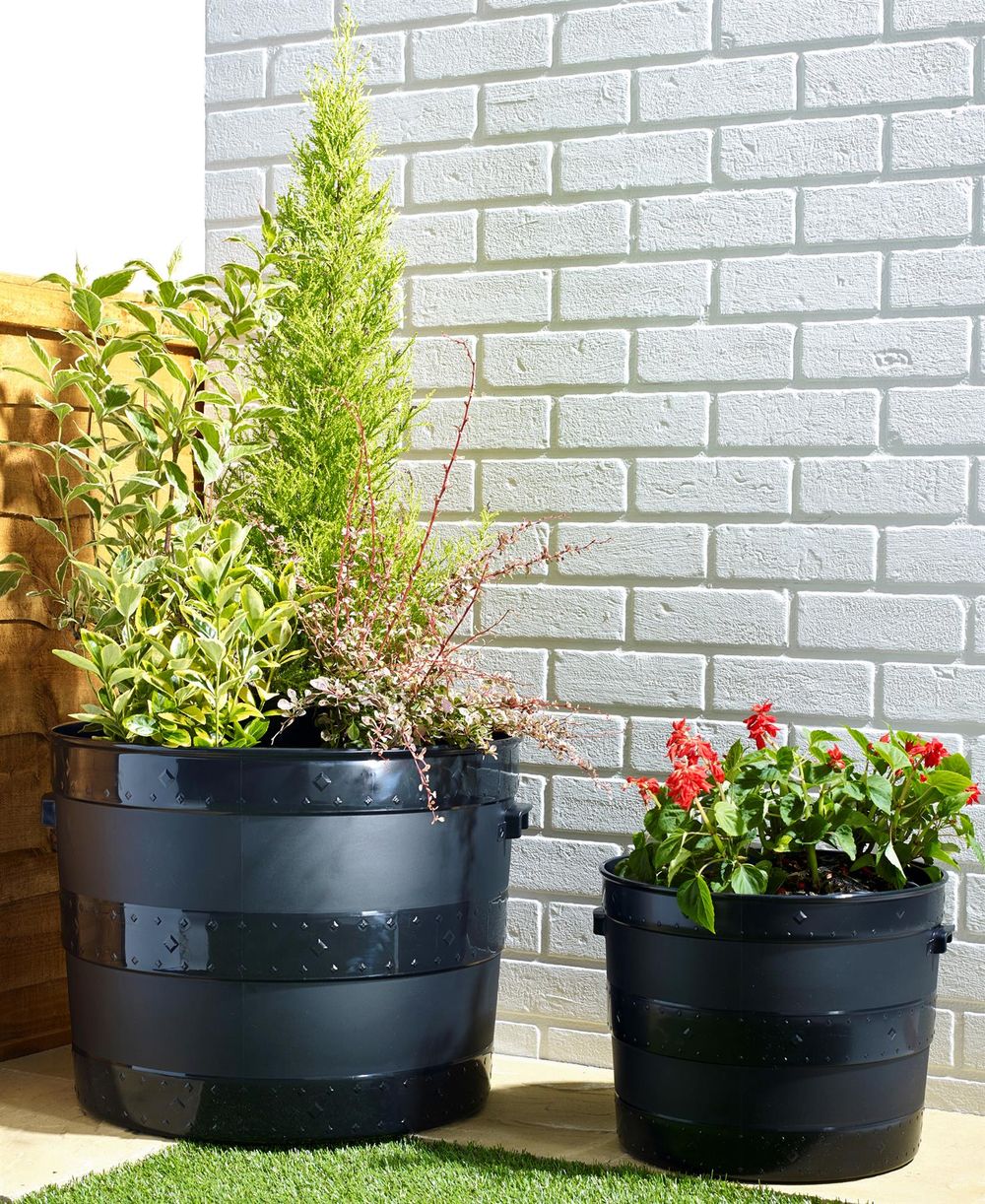 Large Black Plant Pot