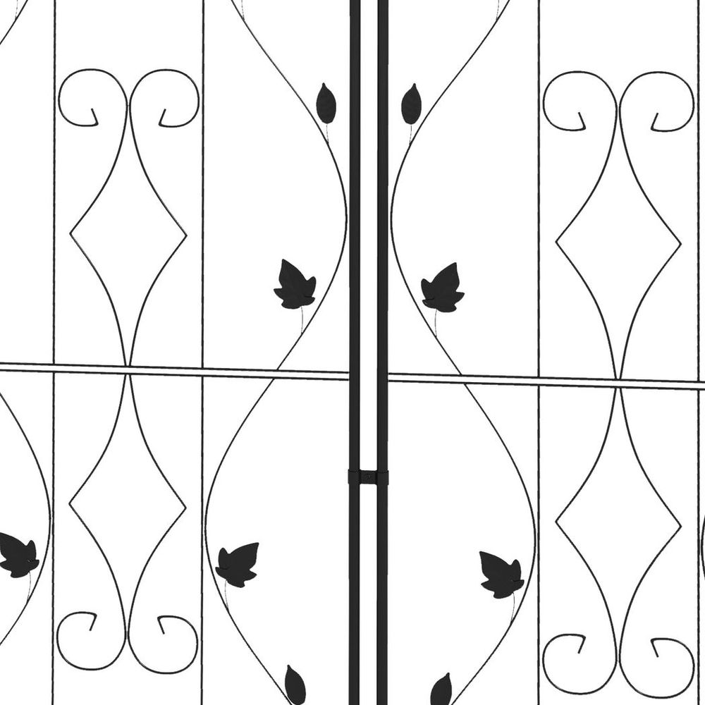 Leaf Design Set of 2 Metal Trellis