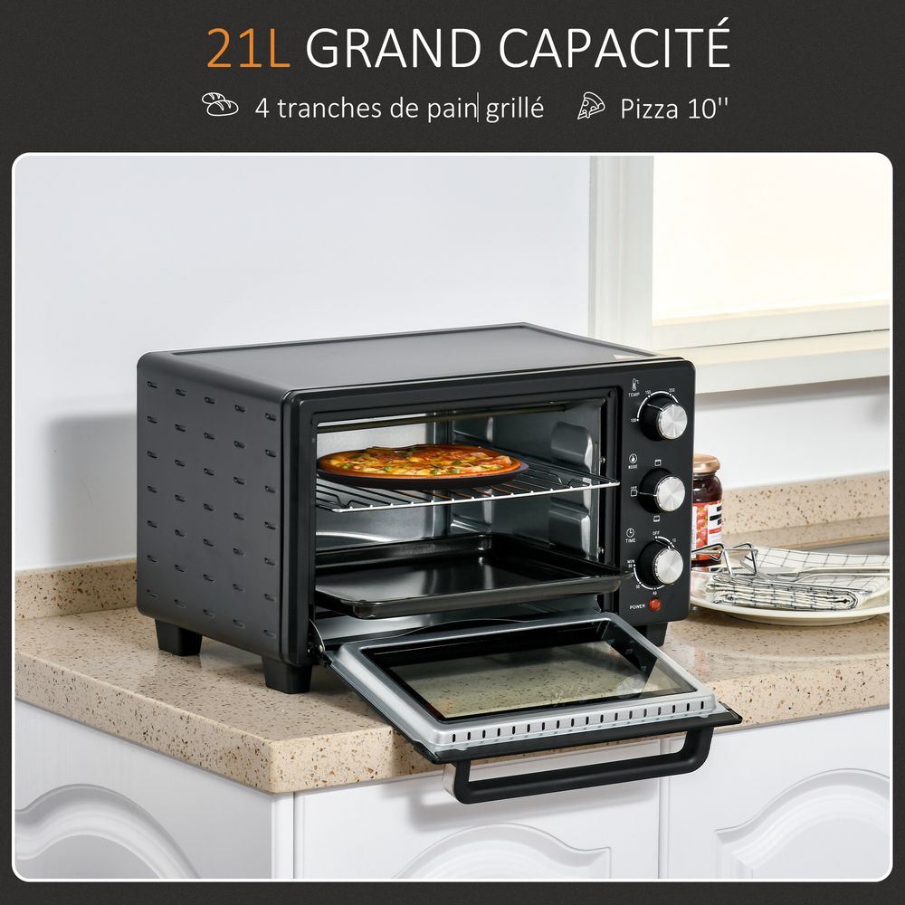 21L Mini Oven Black