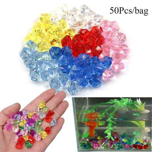 Aquarium Multicoloured Gem Stones x 50