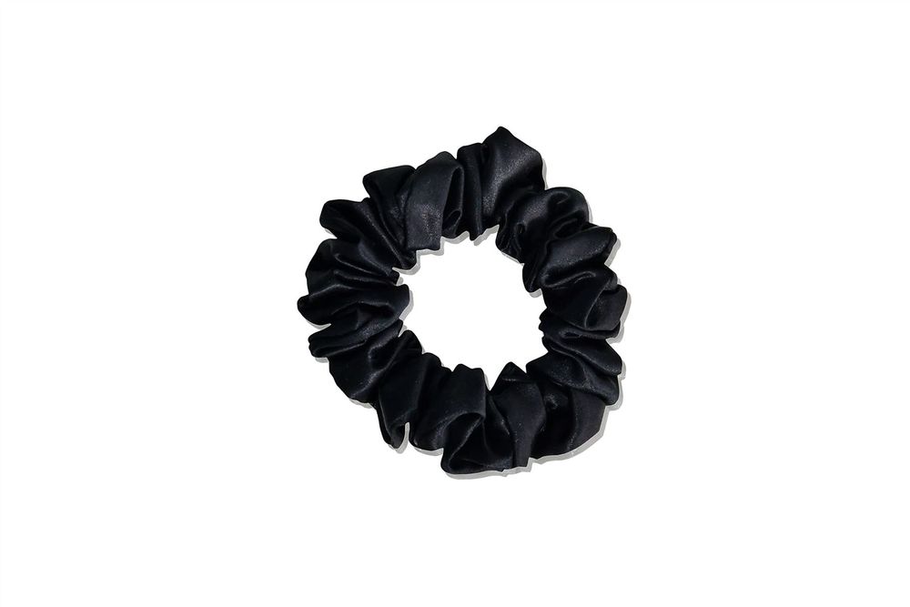 Black Silk Scrunchie x3