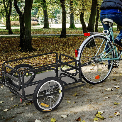 Black Folding Bicycle Cargo Trailer