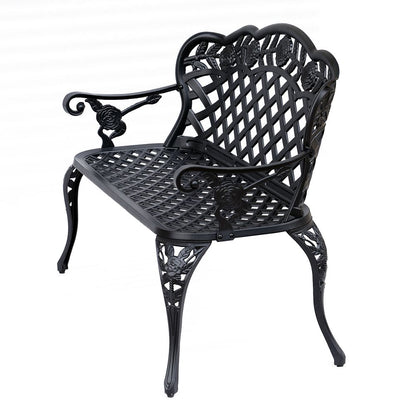 Cast Aluminium Bench Black