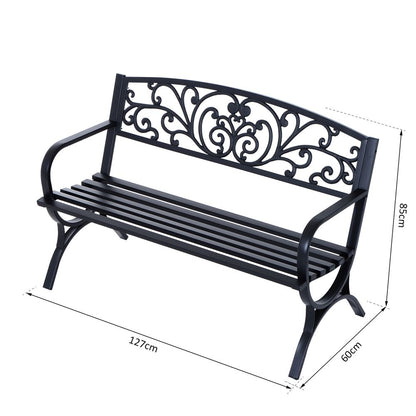 Black Garden Bench