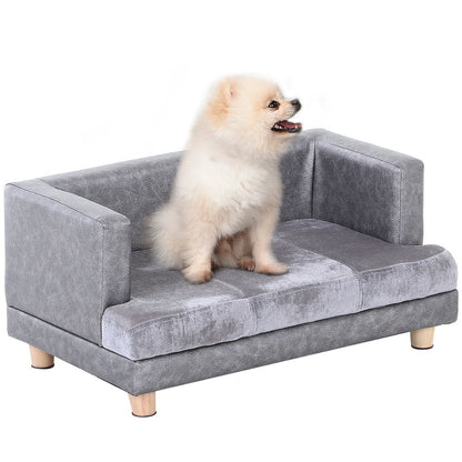 Soft Padded Grey Sofa Bed for Dogs