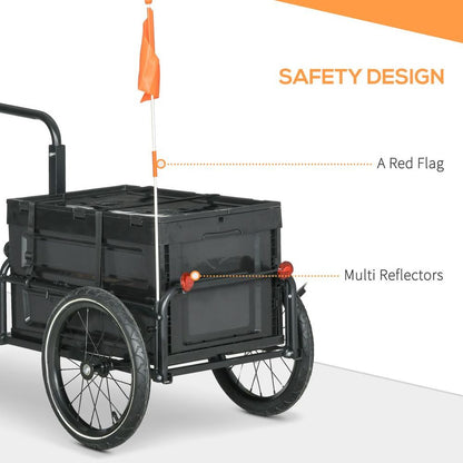 Bicycle Trailer with Foldable Storage Box